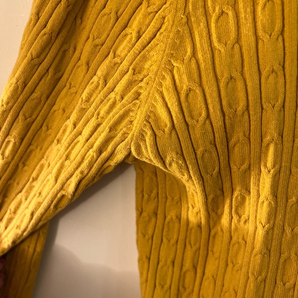 Style & Co Yellow Cable Knit Sweater XL GUC - Picture 4 of 9